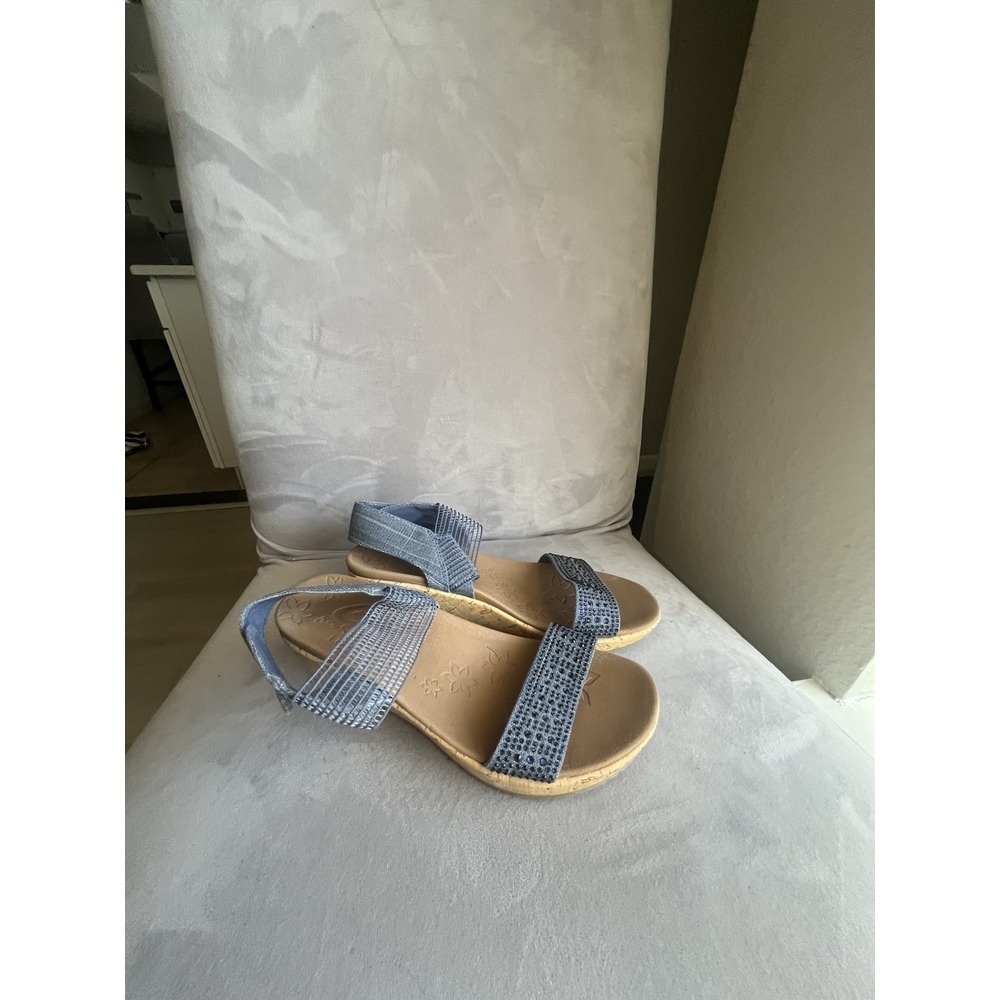 Skechers Sling Back Stretch Demi Wedges Navy‎ Size 7